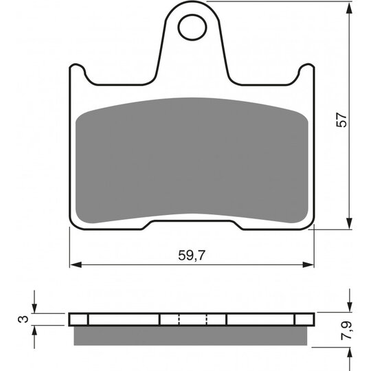 Brzdové obloženie GOLDFREN 148 AD  STREET