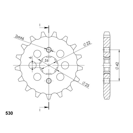 Reťazové koliečko SUPERSPROX CST-278:16 16T, 530