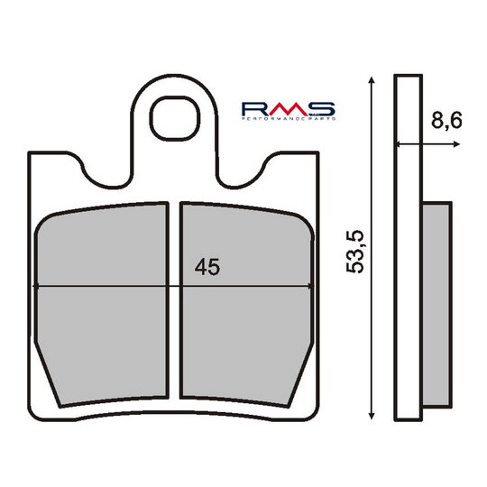 Brzdové obloženie RMS 225100380 organické