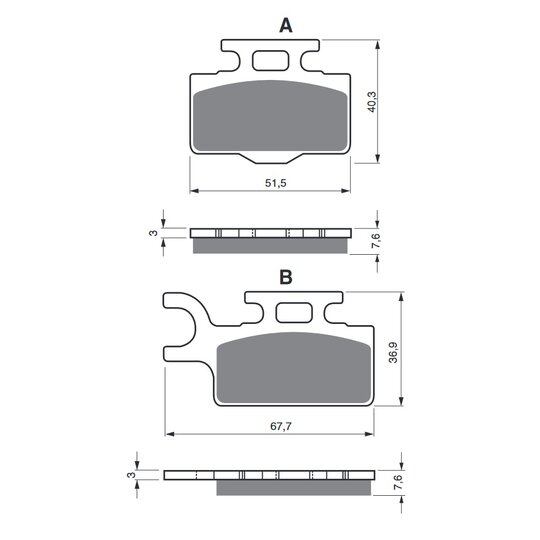 Brzdové obloženie GOLDFREN 167 AD