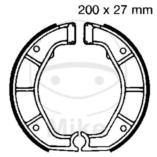 Brzdové čeľuste -sada EBC 859 neobsahuje  pružiny