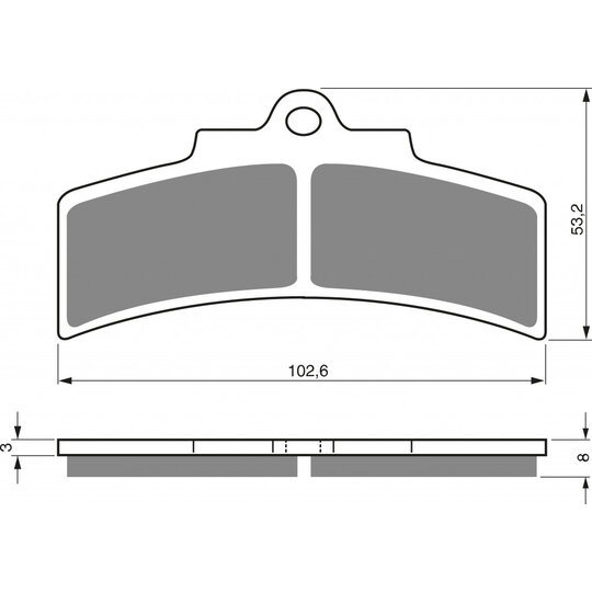 Brzdové obloženie GOLDFREN 123 GP6