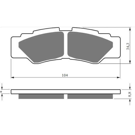 Brzdové obloženie GOLDFREN 433 S33 STREET Zadná