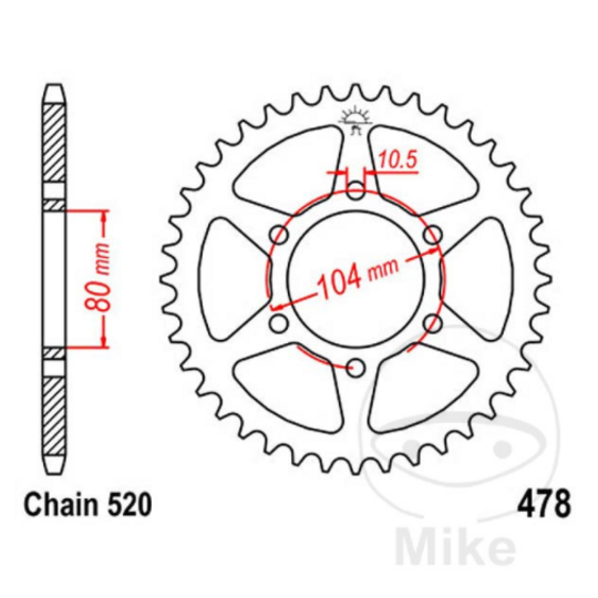 Reťazová rozeta JT JTR 478-40