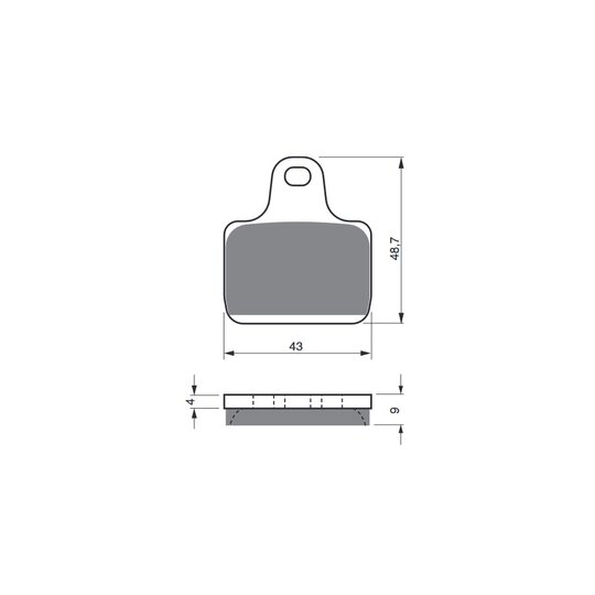 Brzdové obloženie GOLDFREN 239 GP6 (1 sada =4  ks)