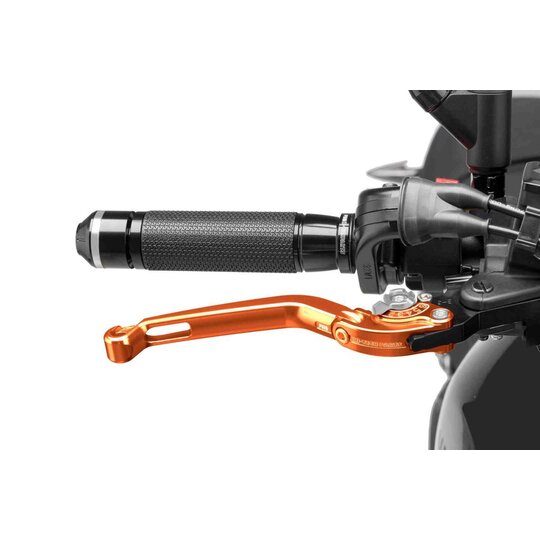 Páčka brzdy bez adaptéra PUIG 160TP skladacie oranžovo/strieborná