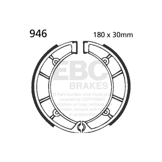 Brzdové čeľuste -sada EBC 946