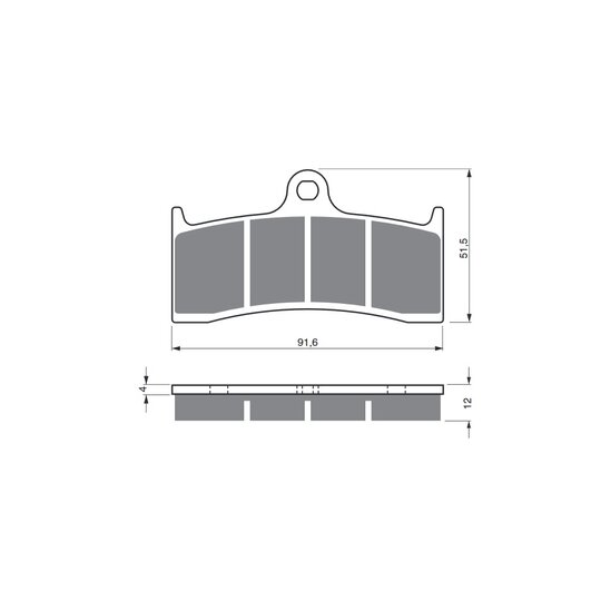 Brzdové obloženie GOLDFREN 225 GP6