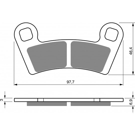 Brzdové obloženie GOLDFREN 343 AD  OFF-ROAD FRONT