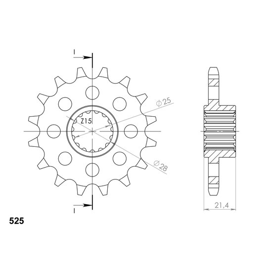 Reťazové koliečko SUPERSPROX CST-2150:17 17T, 525