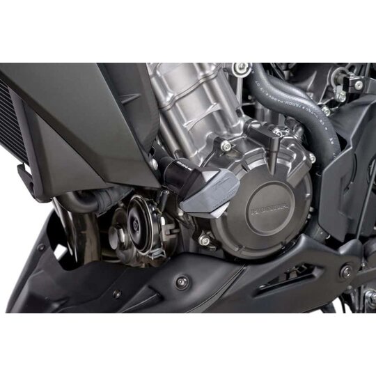 Posuvníky rámu PUIG R12 7057N čierny s šedou gumou