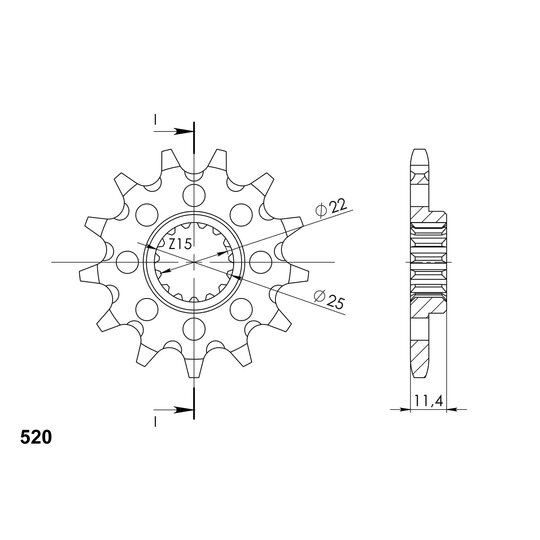 Reťazové koliečko SUPERSPROX CST-1902:14 14T, 520