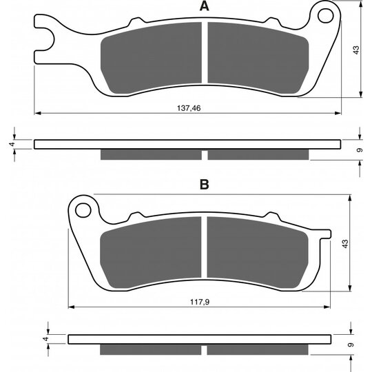 Brzdové obloženie GOLDFREN 401 S3