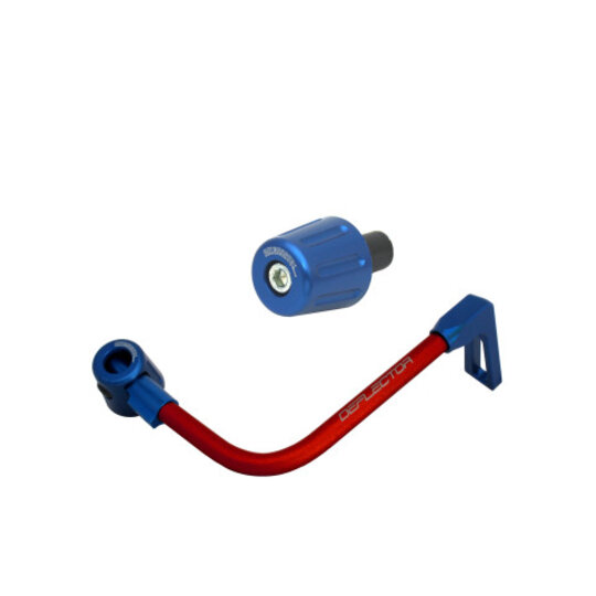 Lever guard ACCOSSATO with red hose and joint right, aluminium