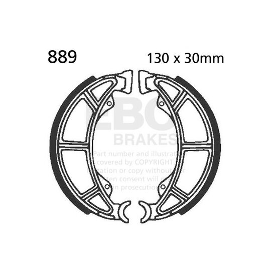 Brzdové čeľuste -sada EBC 889