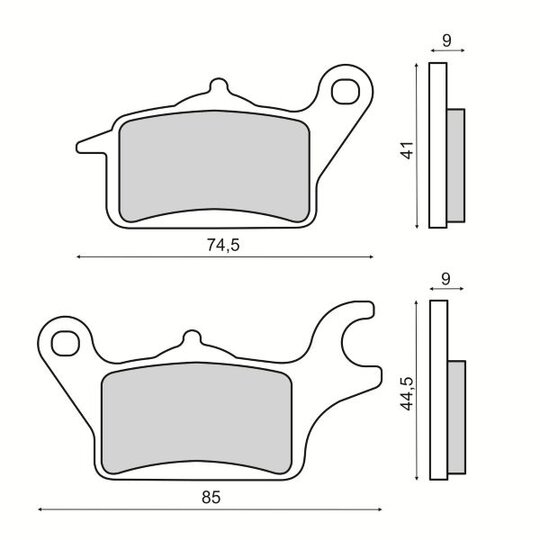 Brzdové obloženie RMS 225103550 predné organické