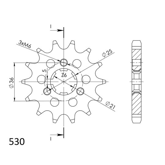 Reťazové koliečko SUPERSPROX CST-424:14 14T, 530