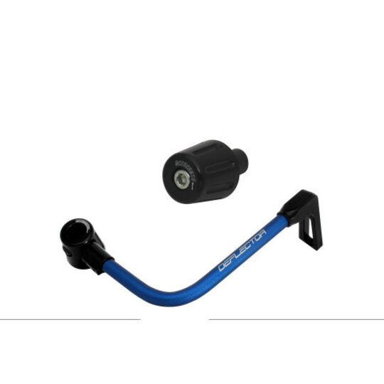 Lever guard ACCOSSATO with blue hose and joint right, aluminium