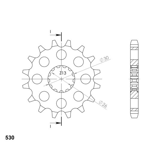 Reťazové koliečko SUPERSPROX CST-1180:19 19T, 530