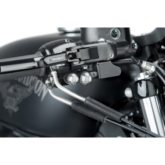 Podporuje smerové svetlá PUIG PUIG 9735N čierna predné