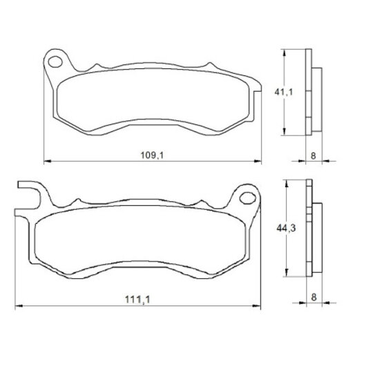 Brzdové obloženie ACCOSSATO AGPA171 OR