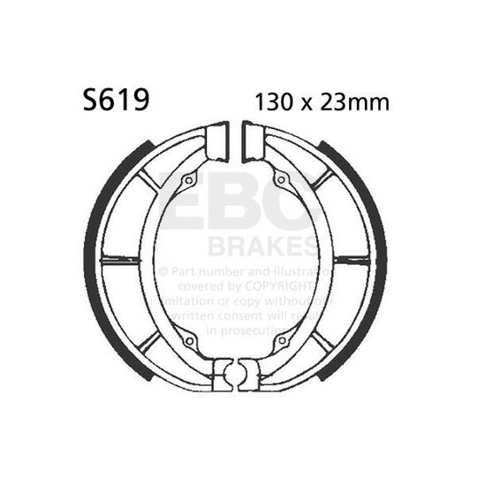 Brzdové čeľuste -sada EBC S619