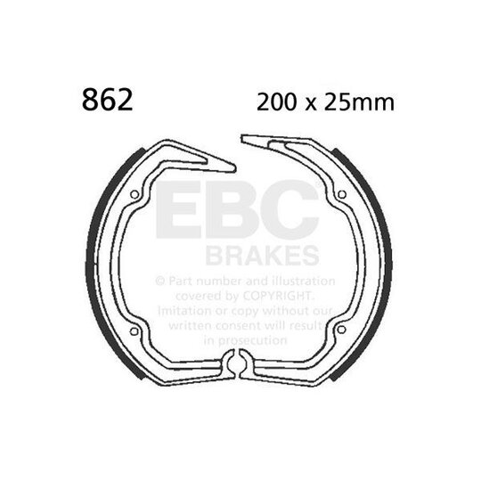 Brzdové čeľuste -sada EBC 862