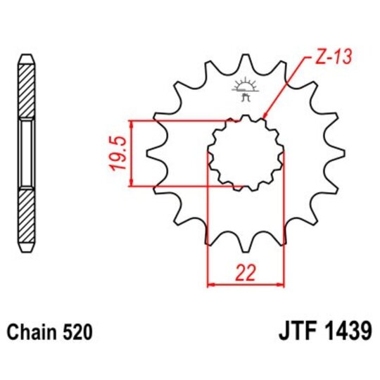 Reťazové koliečko JT JTF 1439-11 11T, 520
