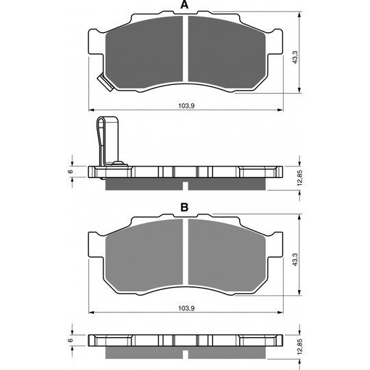 Brzdové obloženie GOLDFREN 338 K5