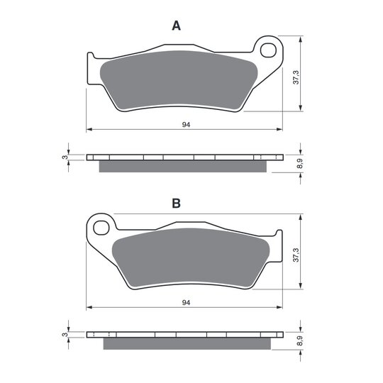 Brzdové obloženie GOLDFREN 349 S3