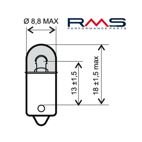 Žiarovka RMS 246510415 12V 4W, BA9S biela