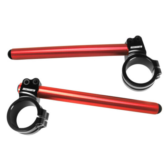 Lifted +10 mm clip-on, ACCOSSATO 10 degrees inclination for 50 mm fork