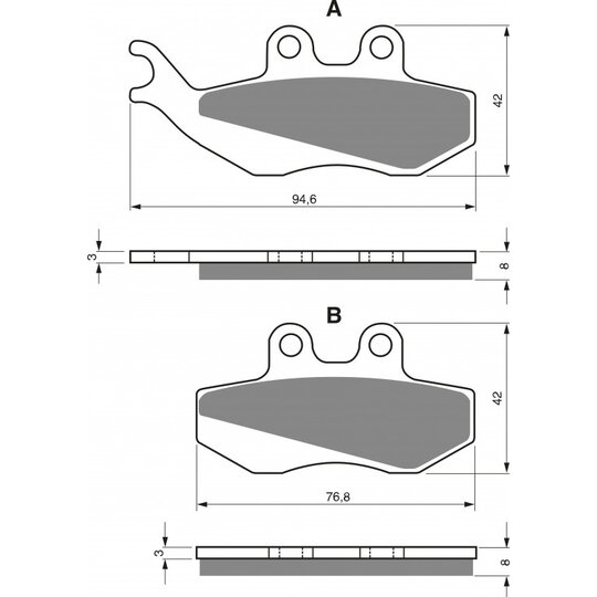Brzdové obloženie GOLDFREN 122 AD  OFF-ROAD FRONT