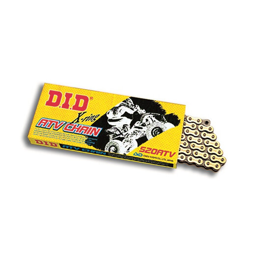 X-krúžkový reťaz pre ATV D.I.D Chain 520ATV2 114 L zlatá/čierna