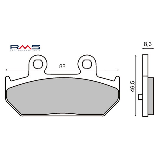 Brzdové obloženie RMS 225101500 organické