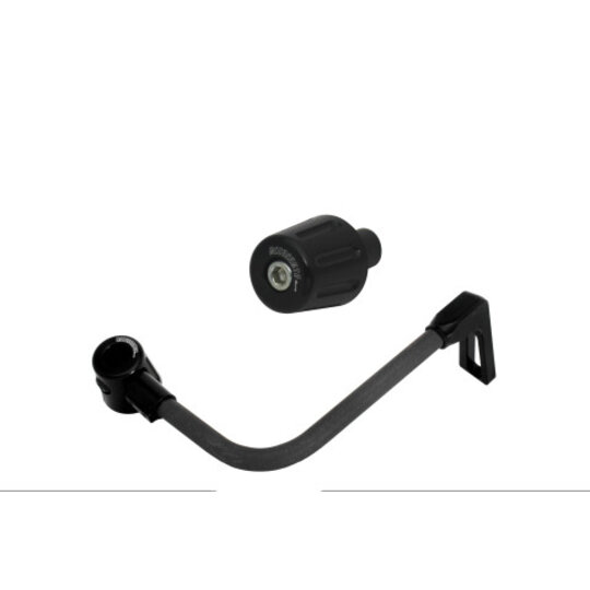Lever guard ACCOSSATO with black hose and joint right, carbon
