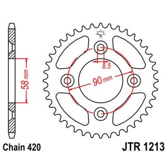 Reťazová rozeta JT JTR 1213-37 37T, 420