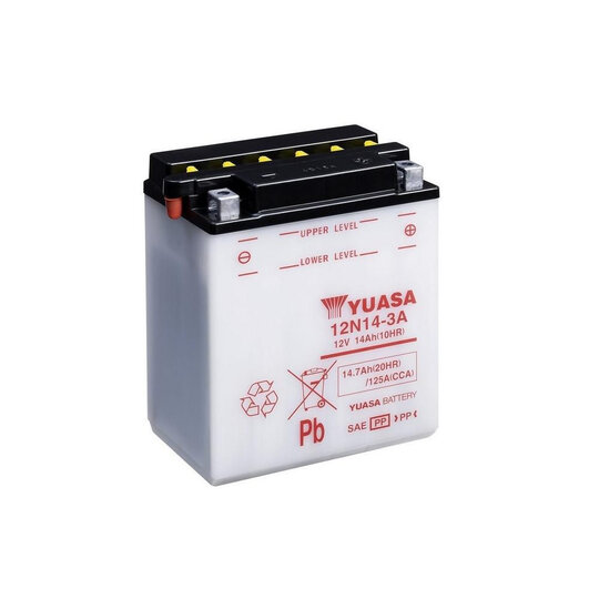 Conventional 12V battery NO ACID YUASA 12N14-3A