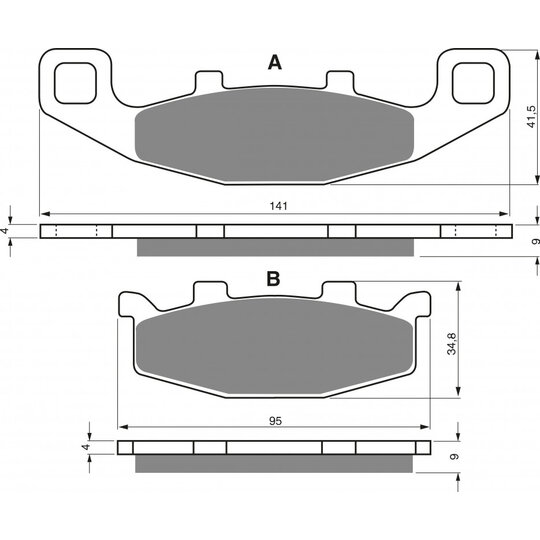Brzdové obloženie GOLDFREN 013 S33 STREET FRONT