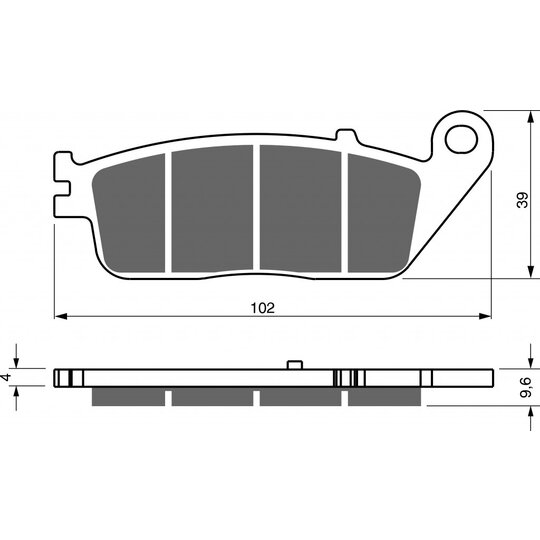 Brzdové obloženie GOLDFREN 333 S33 STREET Zadná