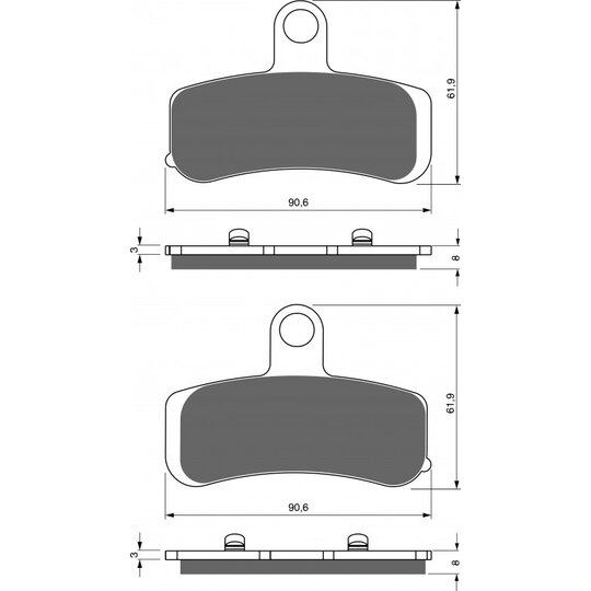 Brzdové obloženie GOLDFREN 275 S3