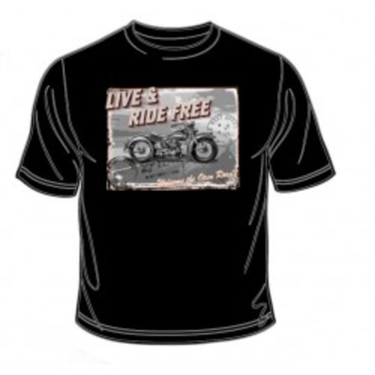 Tričko Live and Ride Free