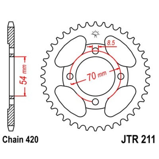 Reťazová rozeta JT JTR 211-41 41T, 420