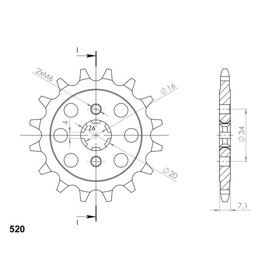 Reťazové koliečko SUPERSPROX CST-1903:15 15T, 520