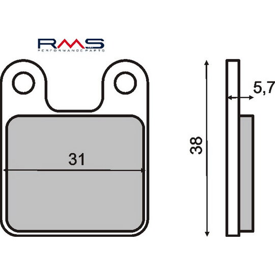 Brzdové obloženie RMS 225101400 organické