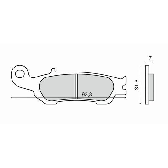 Brzdové obloženie RMS 225102840 organické