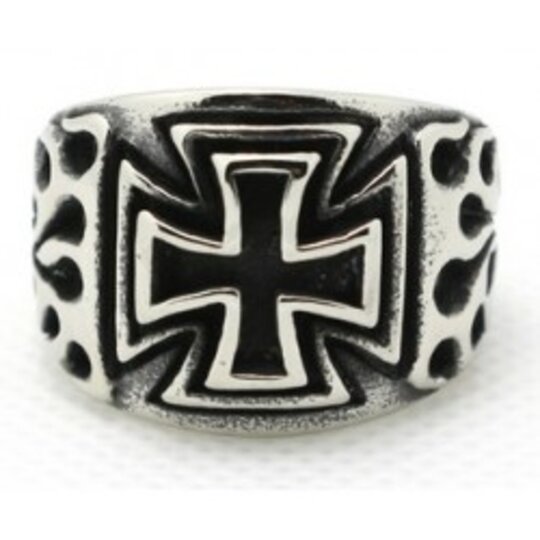 Prsteň - Kríž+ plamene
