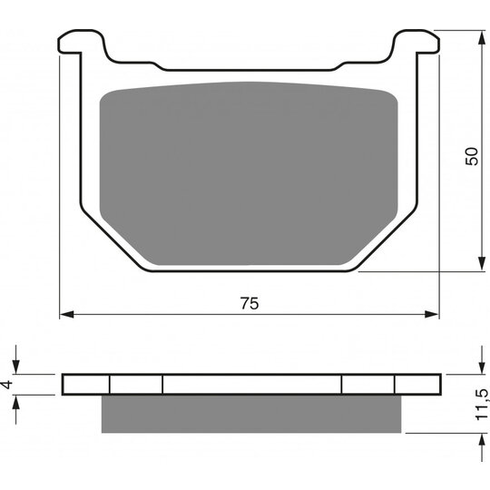 Brzdové obloženie GOLDFREN 075 S3