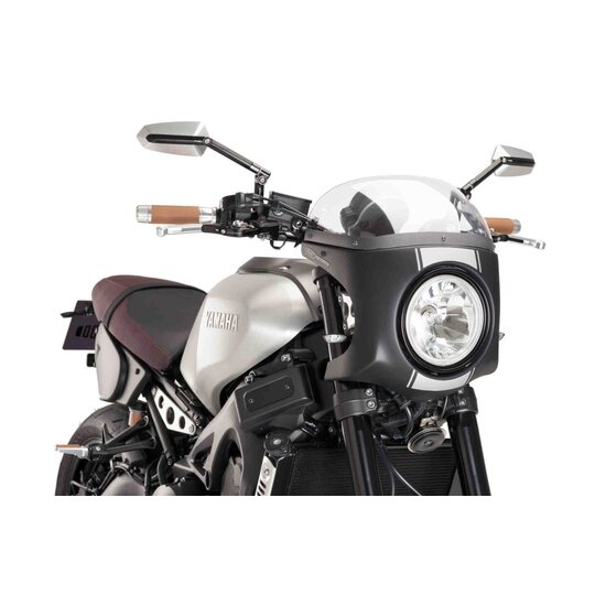 Plexi na motorku PUIG SEMI-FAIRING 9554W matná čierna priehľadné