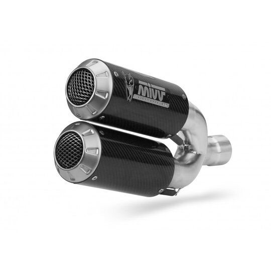 2 koncovky  výfuku MIVV MK3 D.042.SM3C Karbón